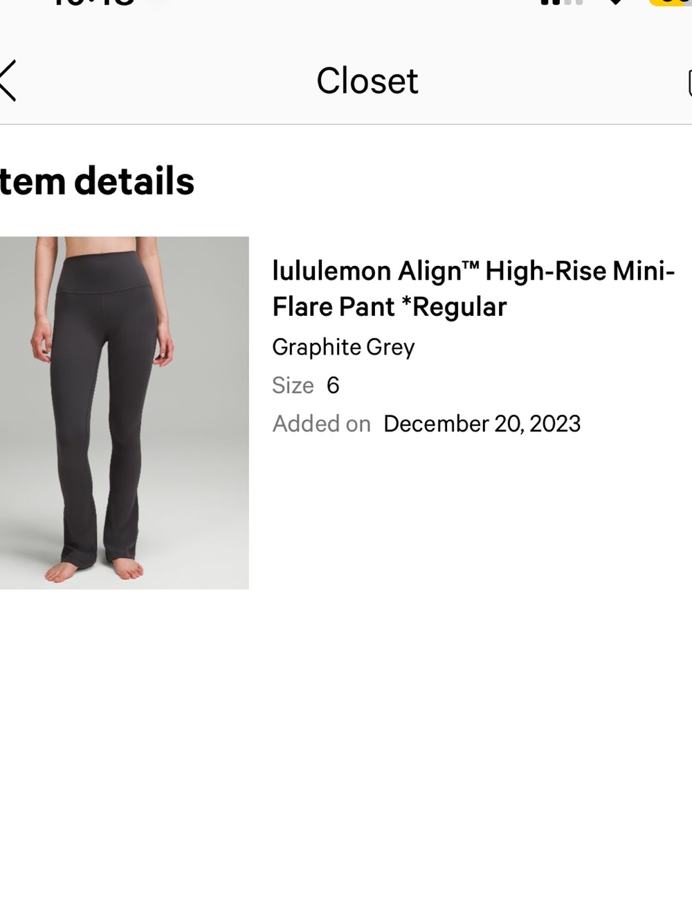 lululemon Align™ High-Rise Mini-Flare Pant *Regular - Picture 5 of 5